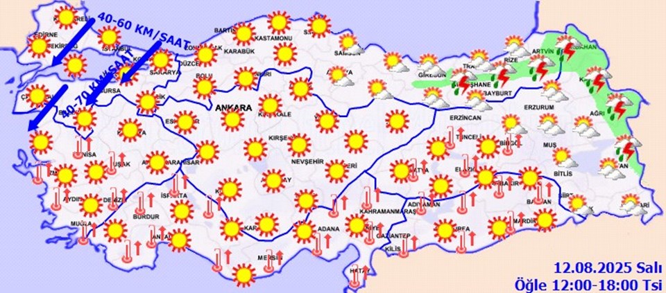 Marmara'da kuvvetli rüzgar, Doğu'da sağanak - 3