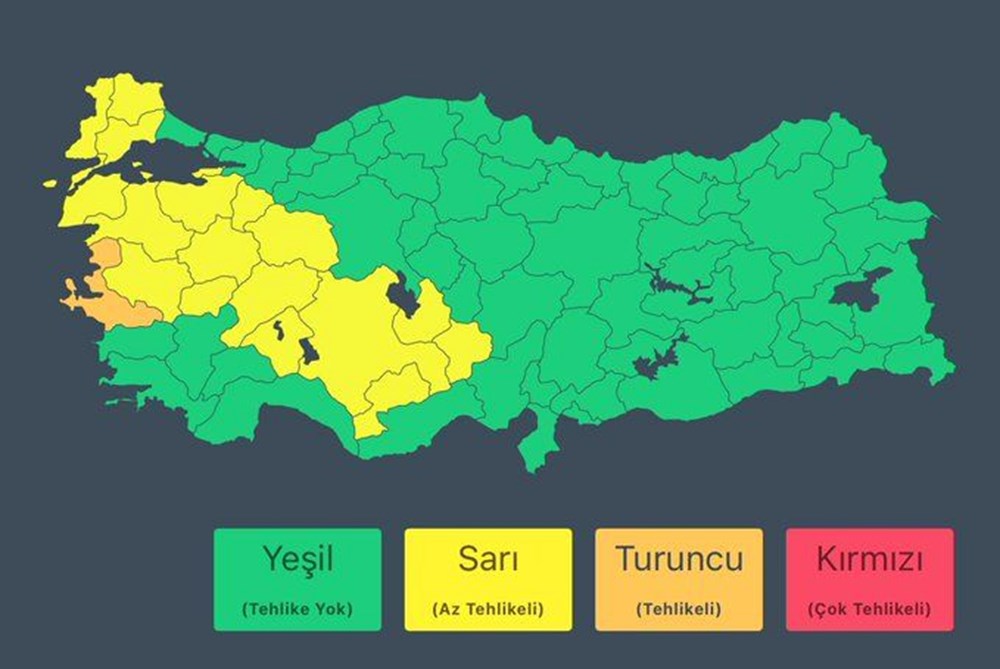 Meteoroloji'den 19 ile kuvvetli sağanak ve fırtına uyarısı 72 rbkhj Dslk2YrczyMCyXDA