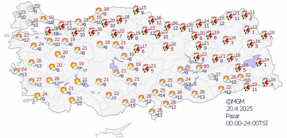 Güneşli havaya bir günlük ara! Sağanak yağış etkili olacak - 5