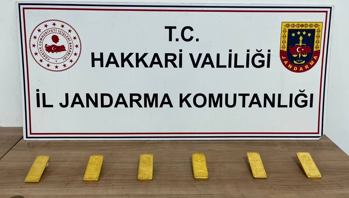 Hakkari'de 6 kilo külçe altın ele geçirildi