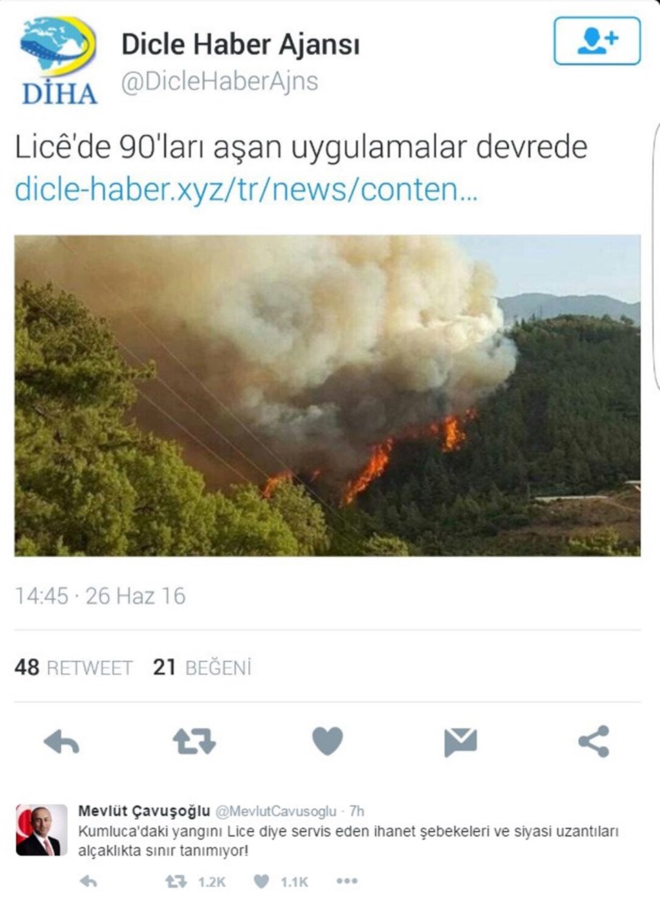 Bakan Çavuşoğlu'dan sosyal medyadaki habere sert tepki - 1
