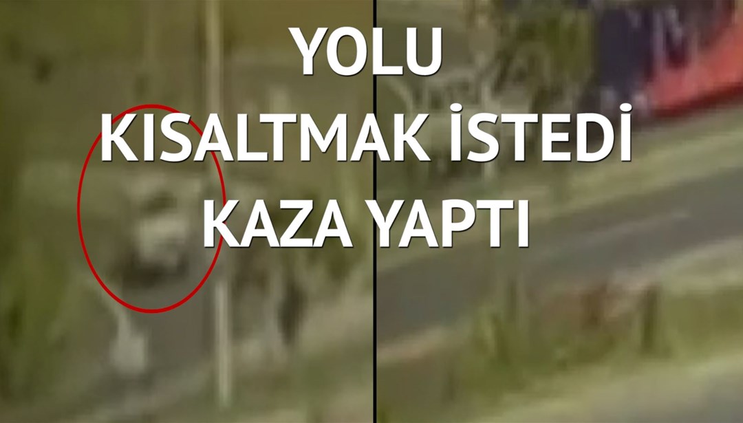 Ters yöne girip otobüsle çarpıştı