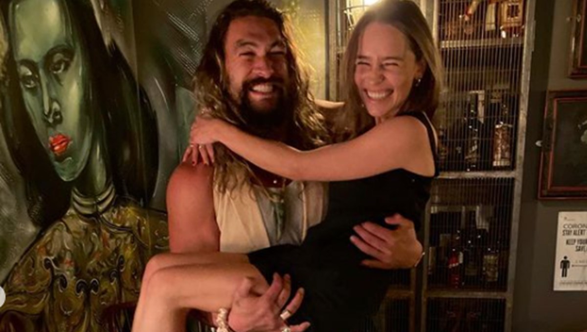 Game of Thrones'un yıldızları Jason Momoa ve Emilia Clarke yeniden bir arada