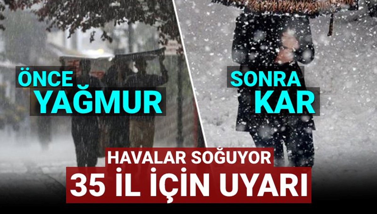 Önce yağmur sonra kar geliyor (Meteoroloji'den haftalık hava durumu raporu)