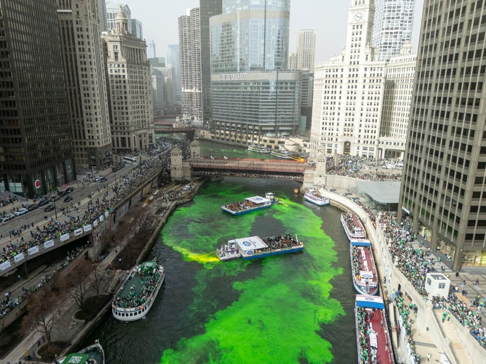 ABD'de Aziz Patrick Günü coşkusu: Chicago Nehri yeşile büründü 72 rkBs5C iskSJShcQu0fyMw