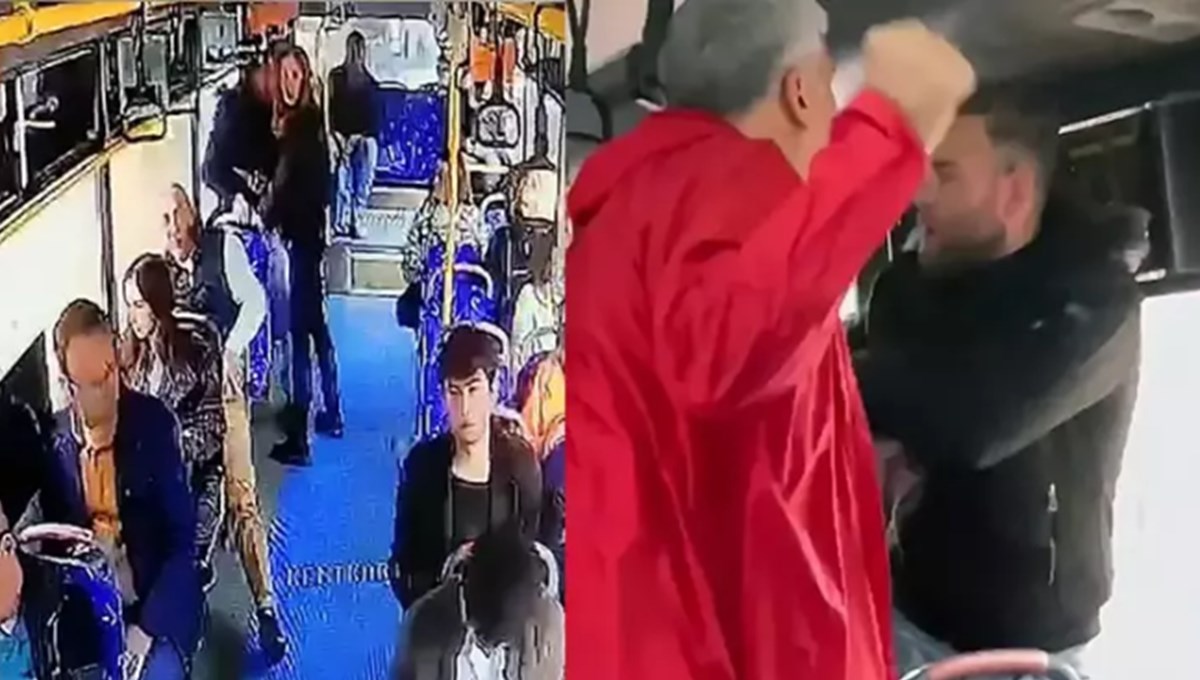 Otobüste genç kızı taciz eden adama yolculardan dayak Otobüste genç kızı taciz eden adama yolculardan dayak