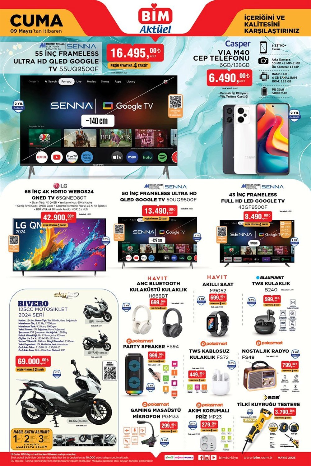 Bugün satışta! BİM 9 Mayıs cuma aktüel kataloğu 2025: Fırın, kahve makinesi, şarjlı mop, motosiklet satışa çıktı - 4