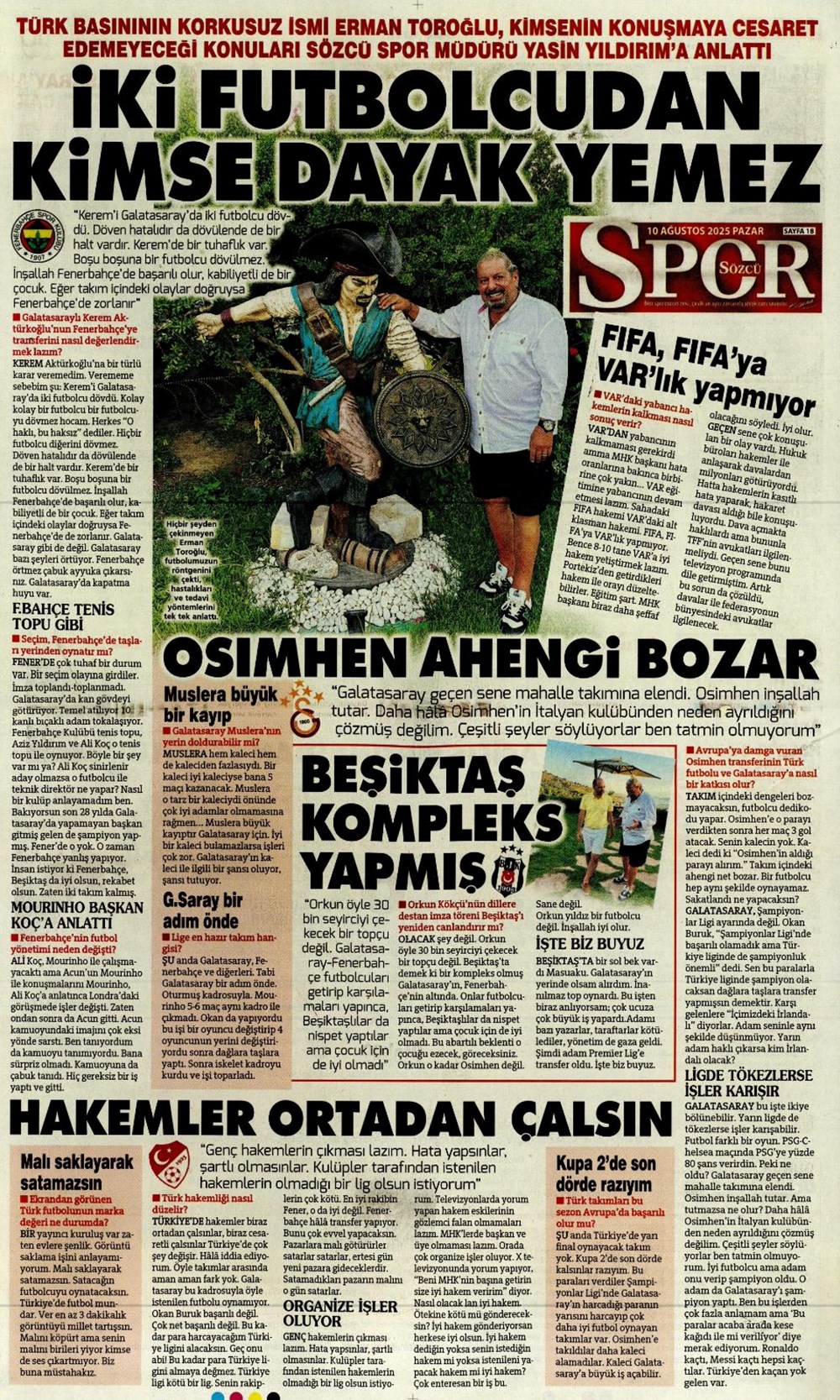"Kadıköy rüyası" (10 Ağustos spor manşetleri) - 20