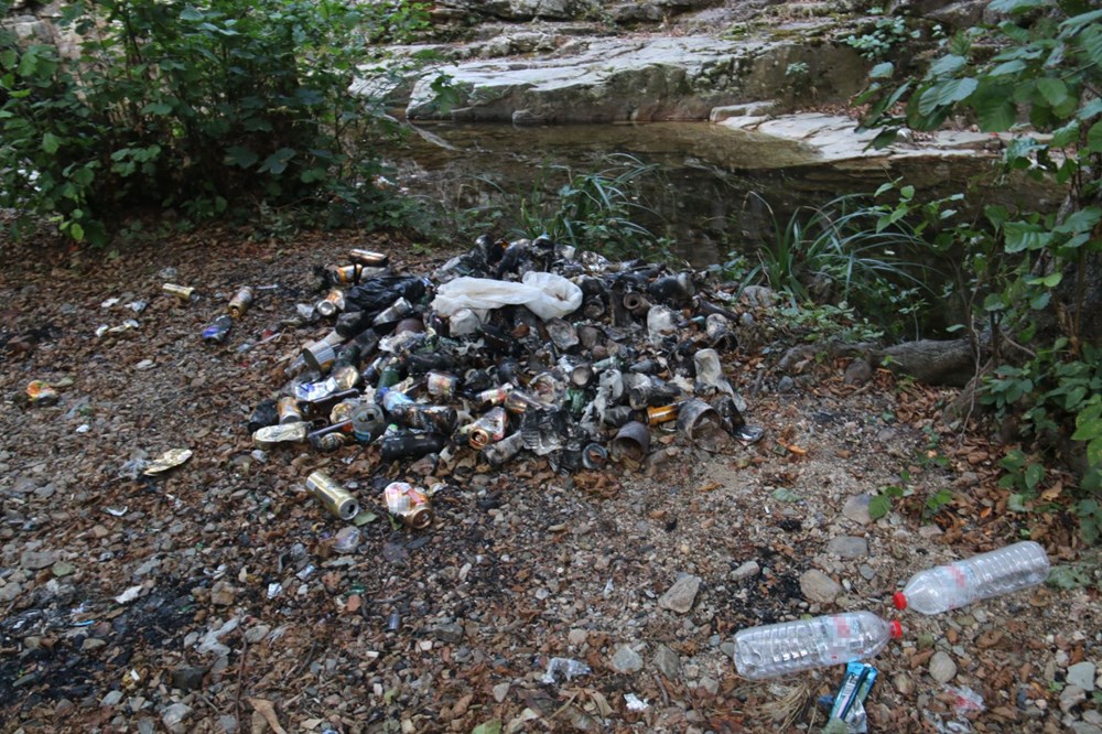 Kırklareli'deki Cehennem Şelaleleri'nin çevresi atık ve çöplerle doldu - 7