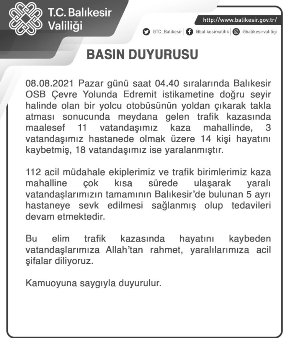 SON DAKİKA HABERİ: Balıkesir’de otobüs yoldan çıkarak takla attı: 15 kişi hayatını kaybetti - 3