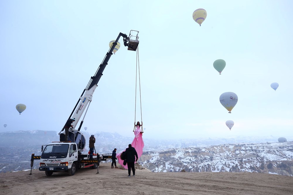 Sevgililer G�n�'nde �iftler Kapadokya'ya ak�n etti