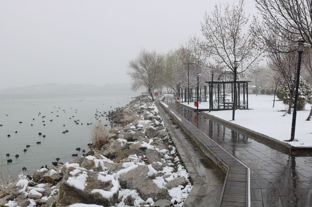Ankara'da termometreler -9 dereceyi gösterdi: Kuğulu Park'ın havuzları dondu - 7