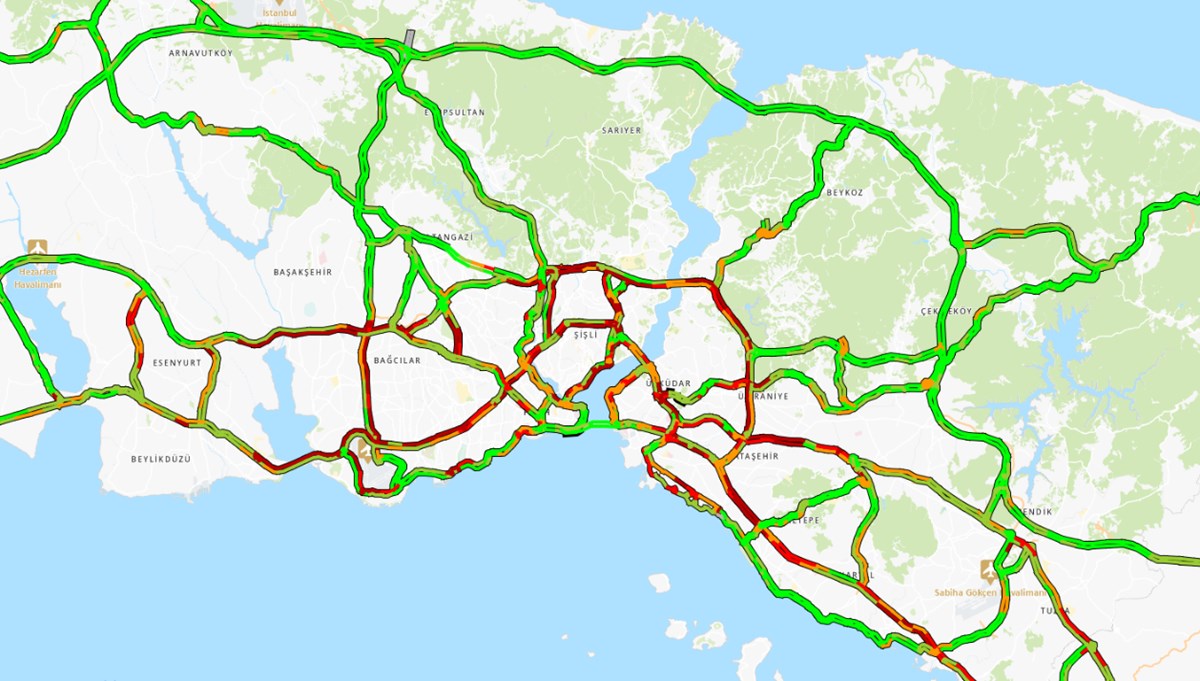 İstanbul trafiğini fırtına vurdu: Şimdiden yüzde 76'ya ulaştı