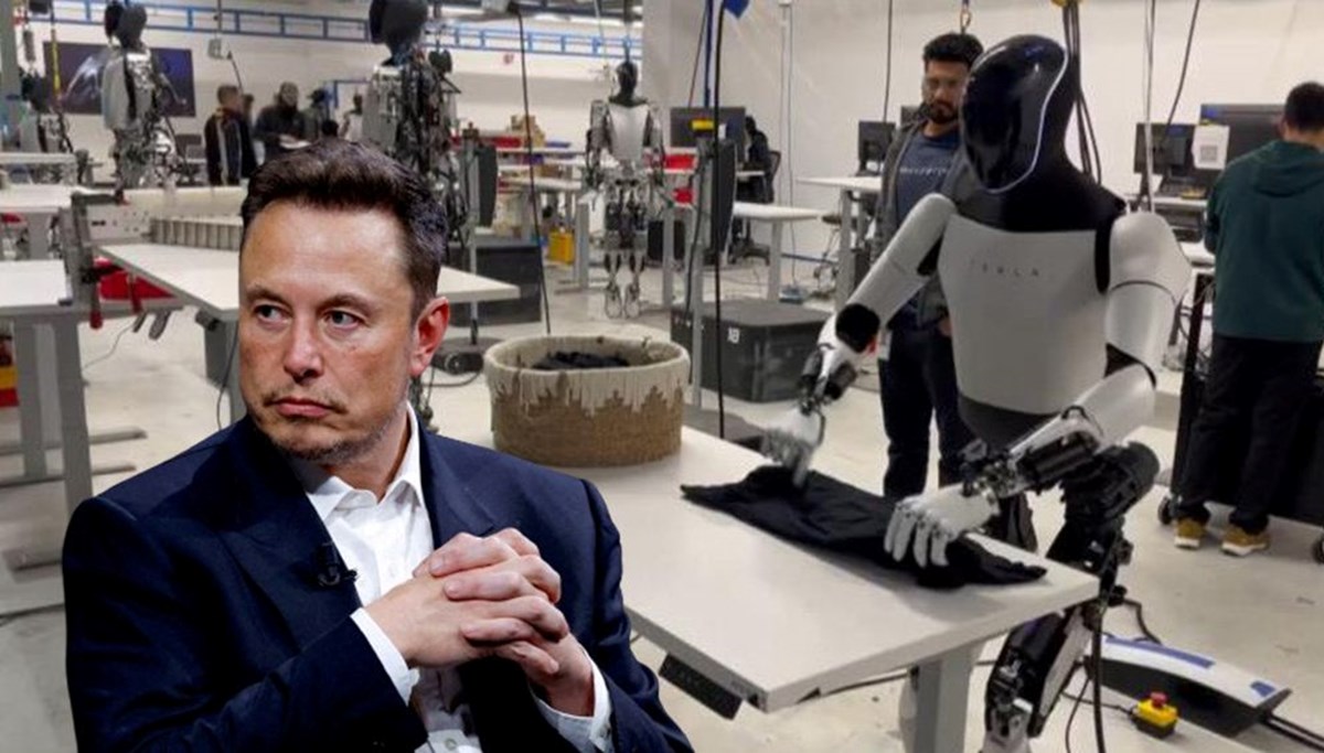 Elon Musk'ın Tesla robotu bu kez de tişört katladı Elon Musk'ın Tesla robotu bu kez de tişört katladı