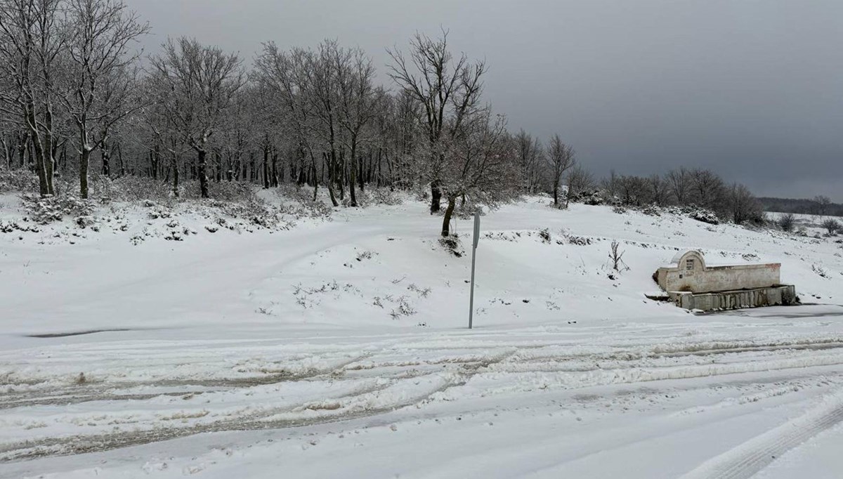 Tekirdağ'da kar yağışı: Ganos Dağı ve etekleri beyaza büründü