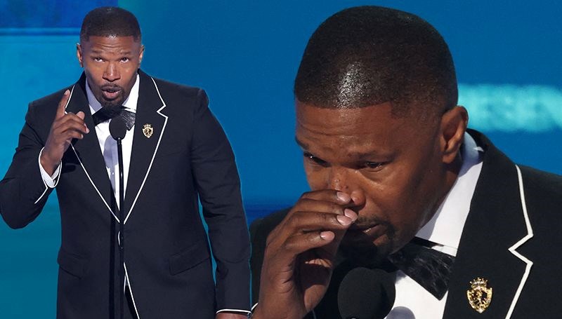 Jamie Foxx ödül töreninde gözyaşlarına boğuldu