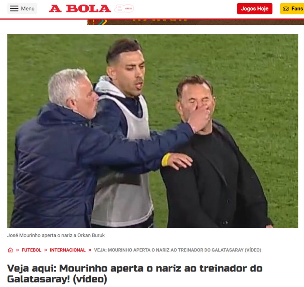 Mourinho'nun Okan Buruk'a hareketi dünya basınında - 8