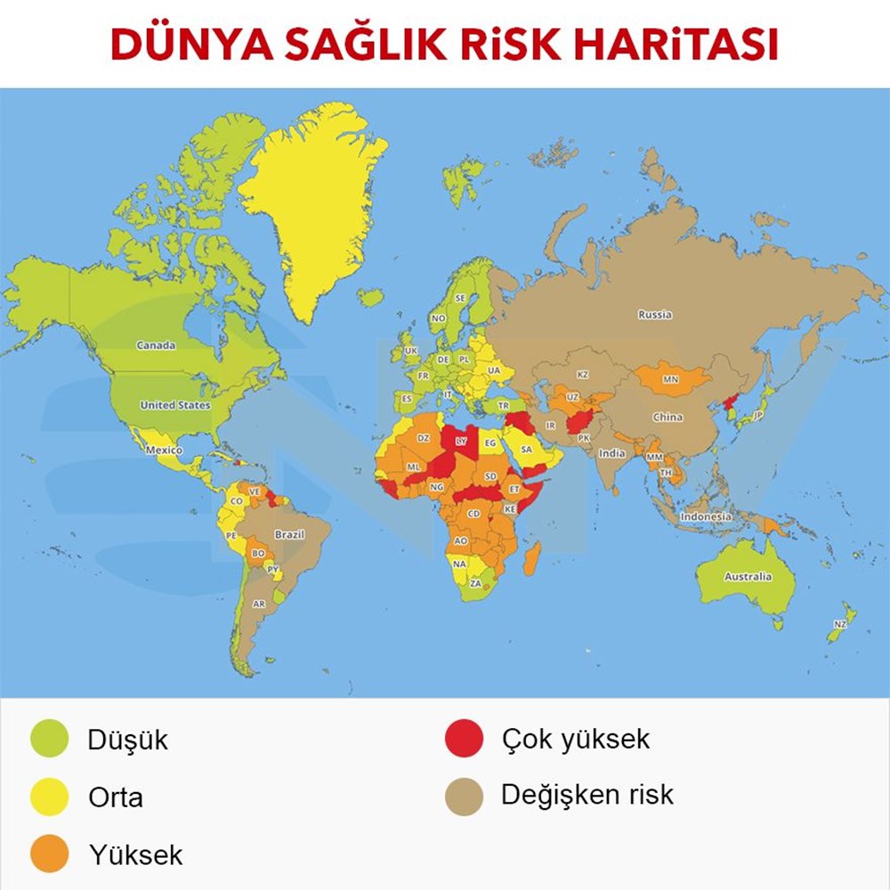 2019 Dünya seyahat risk haritası yayınlandı | NTV