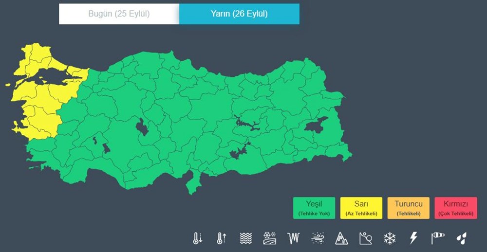 İstanbullular dikkat! Meteorolojiden sarı kodlu uyarı: Bu gece yarısı başlıyor, iki gün sürecek - 3