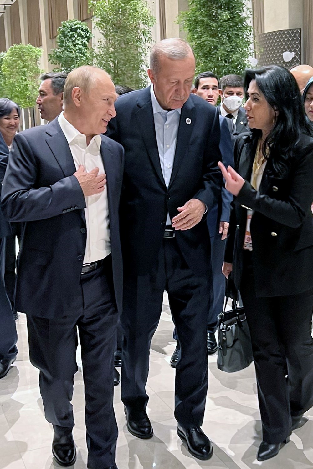 Cumhurbaşkanı Erdoğan Şanghay İşbirliği Örgütü Zirvesi için Özbekistan'da - 6