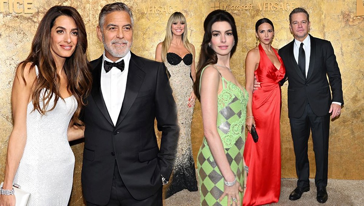 Hollywood yıldızları George Clooney'nin hayır etkinliğinde buluştu