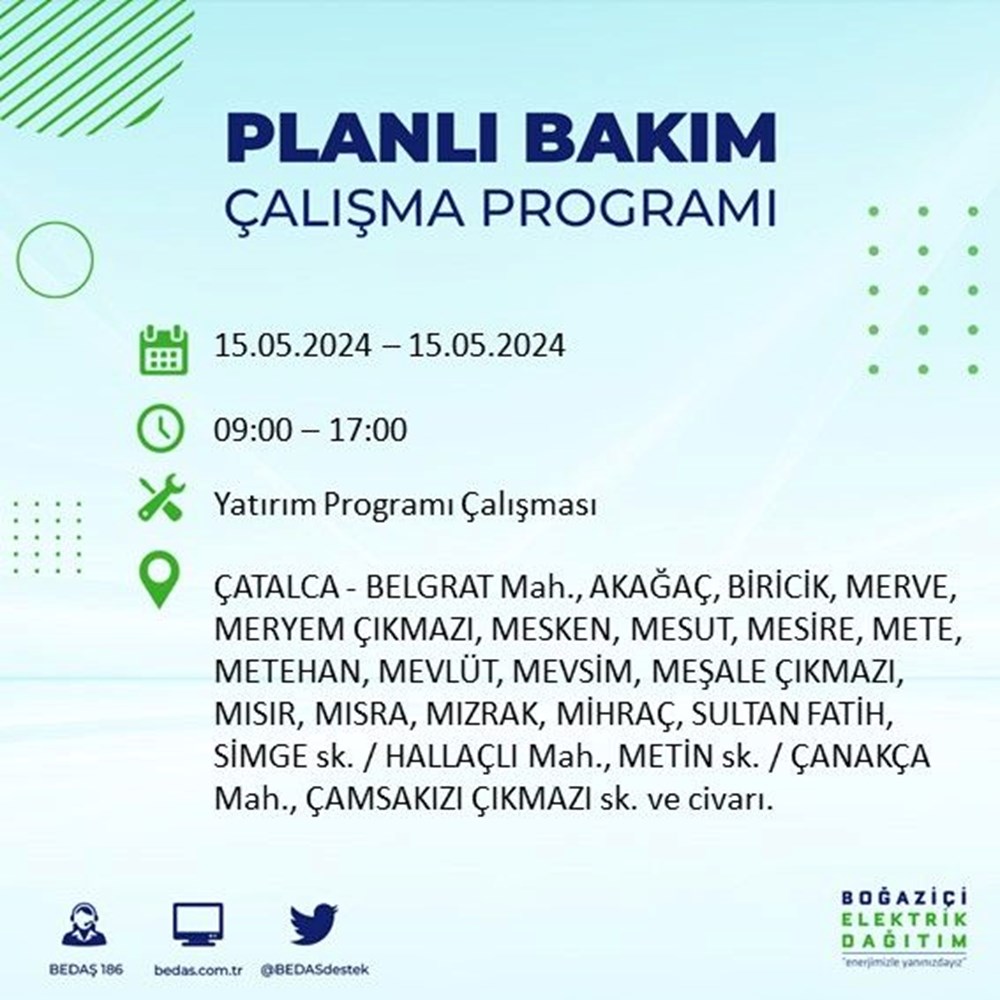 تركيا اليوم انقطاع التيار الكهربائي عن 22 منطقة بإسطنبول.. طالع الجدول انقطاع التيار الكهربائي عن 22 منطقة بإسطنبول: متى تعود الكهرباء؟ (15 مايو برنامج انقطاع BEDAŞ) - 23