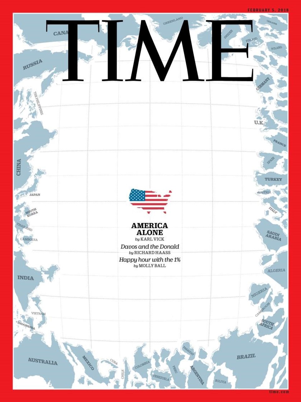 Time dergisinden "ABD yalnız" kapağı - 1