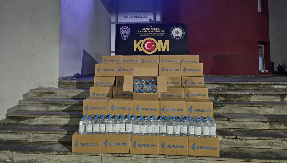 Adana'da kaçak 720 litre etil alkol ele geçirildi Adana'da kaçak 720 litre etil alkol ele geçirildi