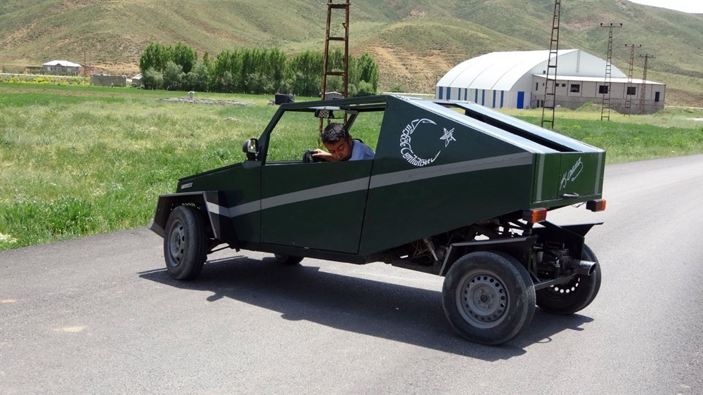 Yüksekovalı çoban 20 litre benzinle 150 kilometre giden ‘Hummer’ tarzı araba yaptı - 6
