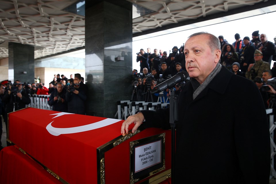 Afrin şehidi Astsubay Üstçavuş Musa Özalkan'a veda - 2