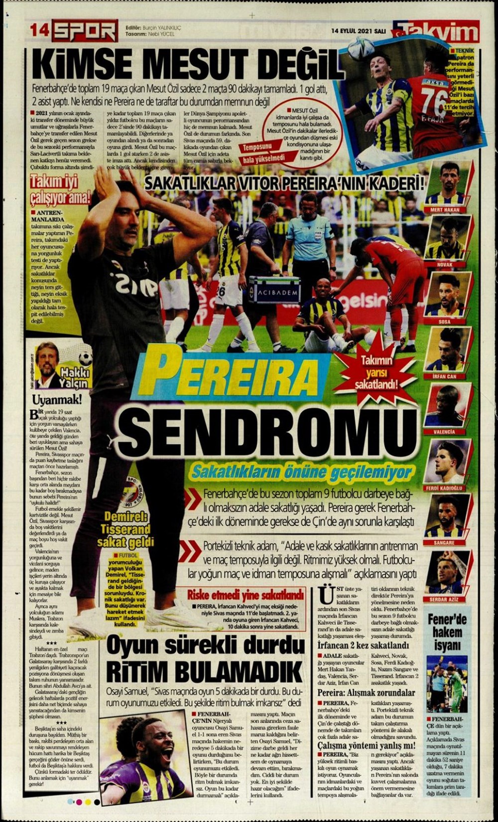 Günün spor manşetleri (14 Eylül 2021) - 27