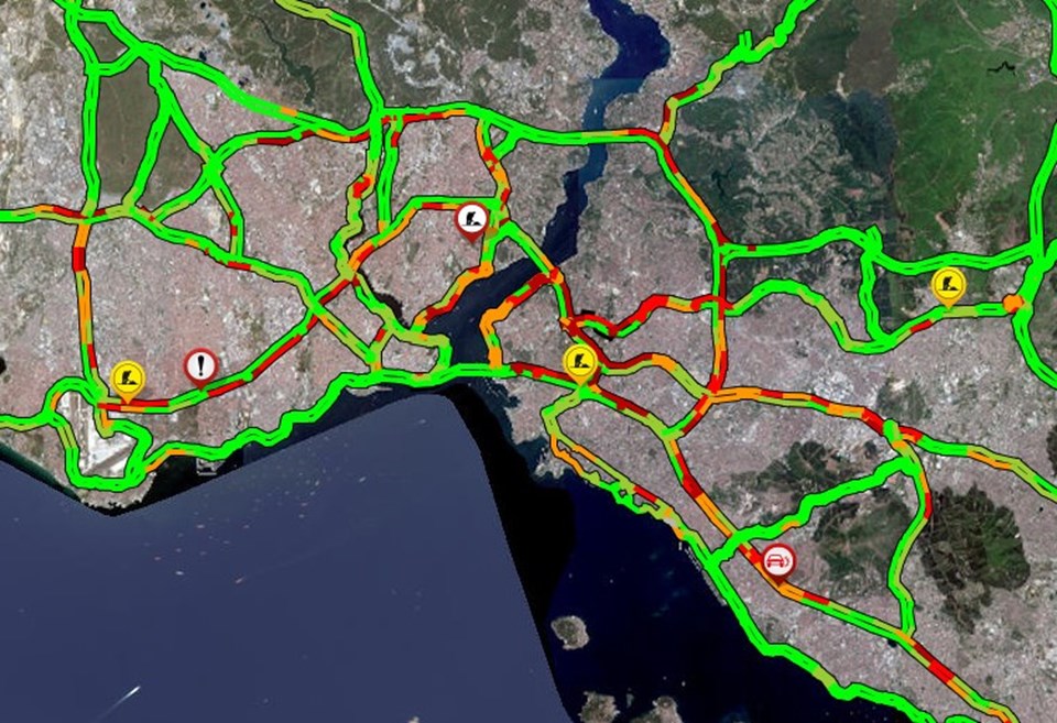 İstanbul trafiğinde yoğunluk - 1