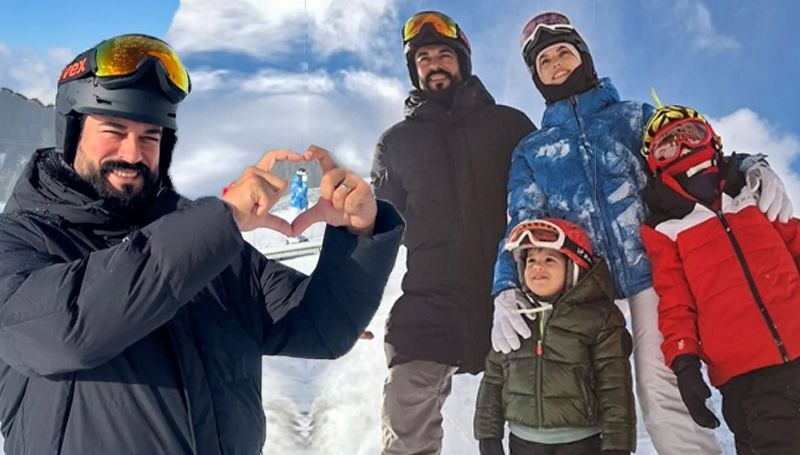 Fahriye Evcen ile Burak Özçivit kayak tatilinde: Nasıl olduğunu anlamadım