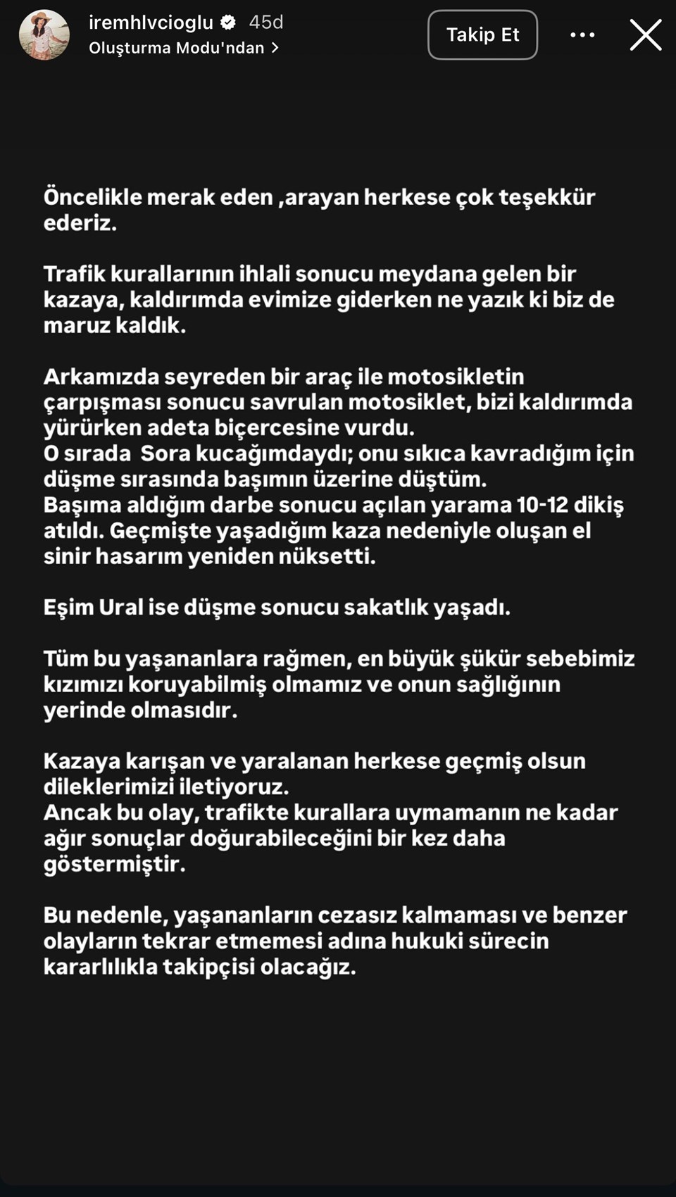 İrem Helvacıoğlu ve ailesi kaza geçirdi: Ünlü oyuncu dehşet anlarını anlattı - 1