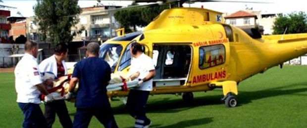 Ambulans helikopter 496 can kurtardı