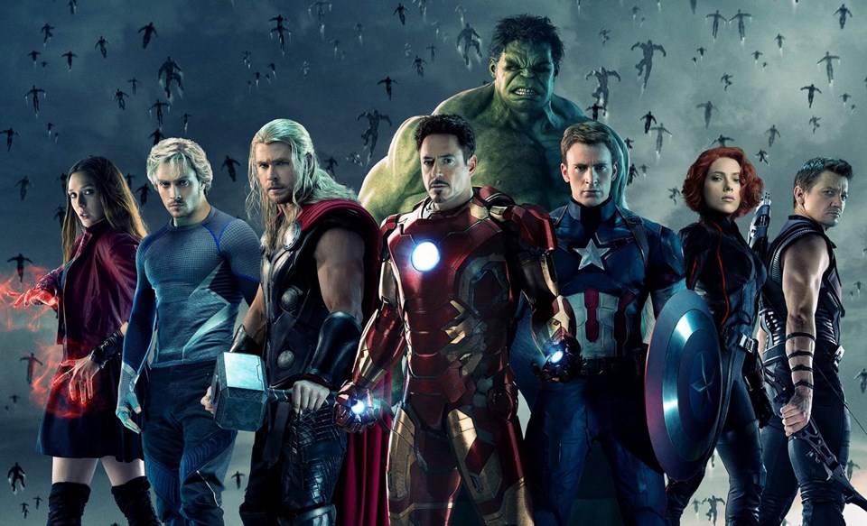 Avengers, Sinema, Sanat, Film Captain America, Thor, Ant Man, Scarlet Witch, Hawkeye, Falcon, Vision, Quickilver, Hulk, Black Panther, Iron Man, Black Widow, Örumcek Adam