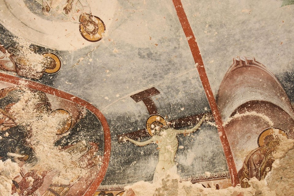 Yediler Manastırı, eşparmak Dağları, fresk