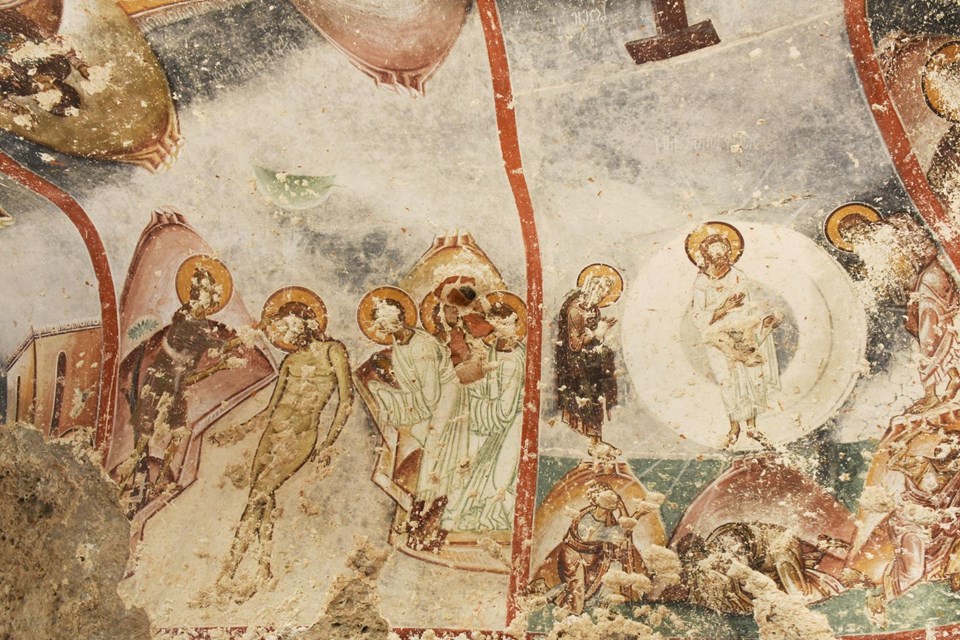 Yediler Manastırı, eşparmak Dağları, fresk