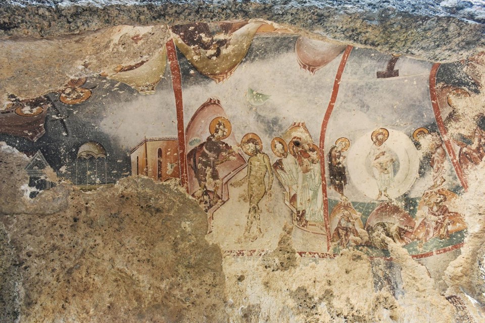 Yediler Manastırı, eşparmak Dağları, fresk