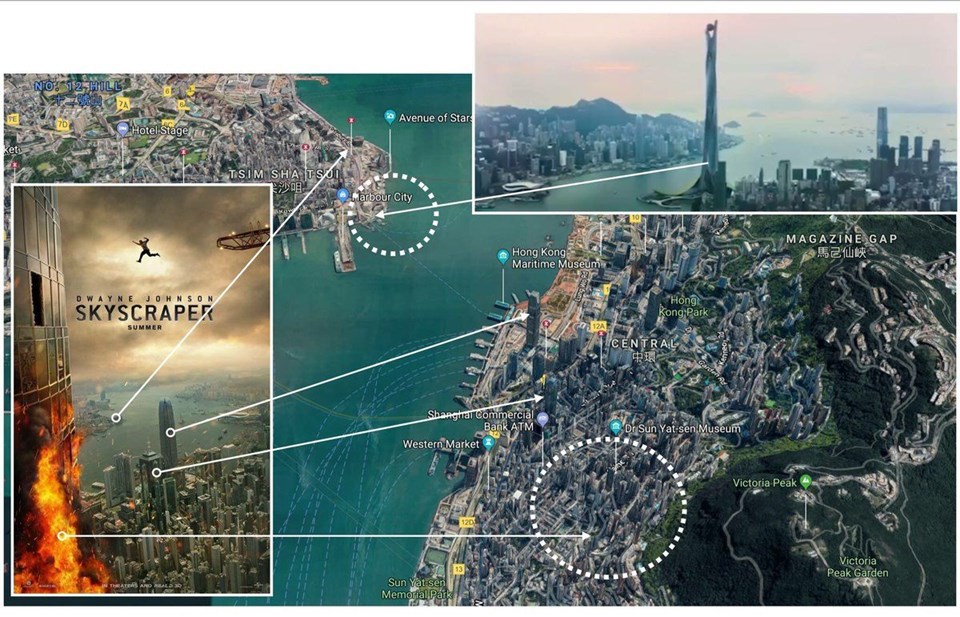 Gokdelen, Dwayne Johnson, Skyscraper, film afişi