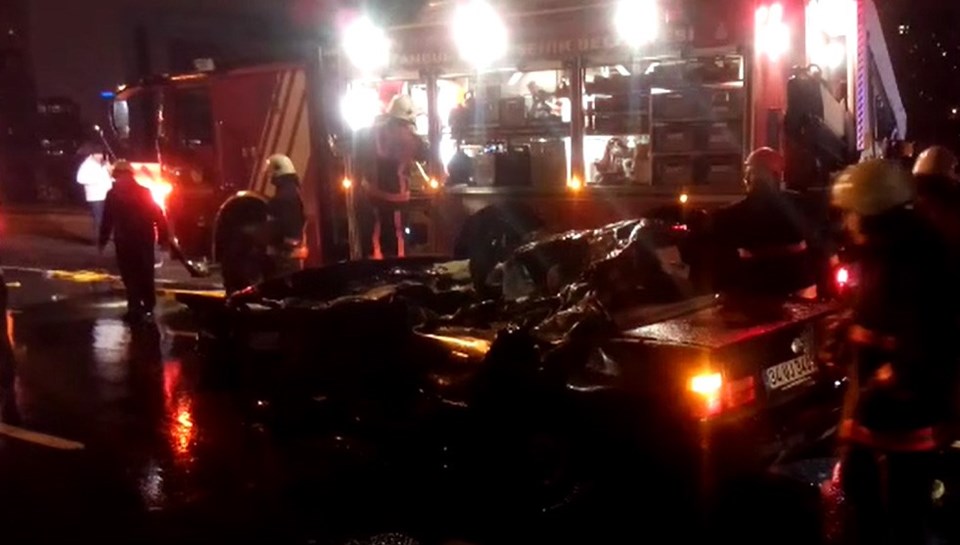 Trafik kazasında hayatını kaybeden Erdal Tosun'un otomobili kaza sonrası bu hale geldi.