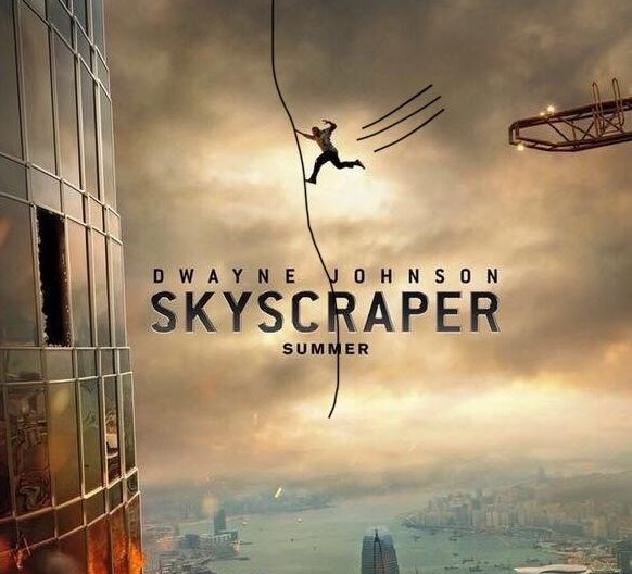Gokdelen, Dwayne Johnson, Skyscraper, film afişi