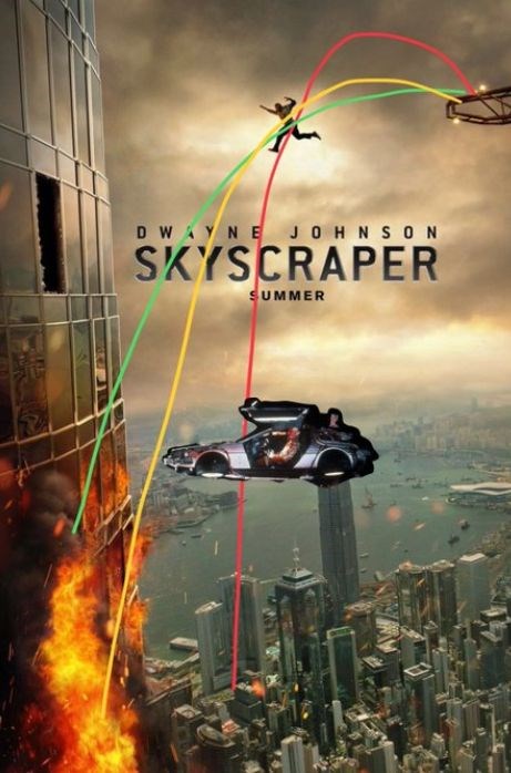Gokdelen, Dwayne Johnson, Skyscraper, film afişi