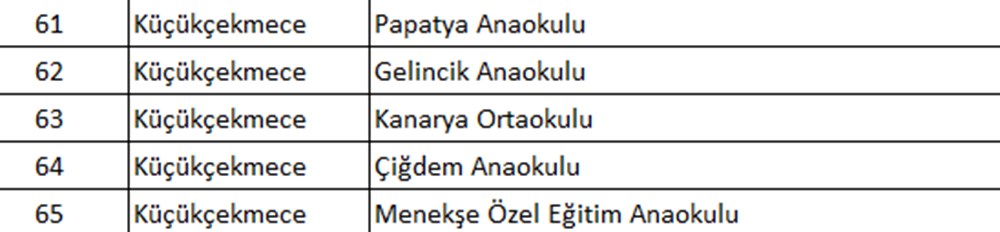 İstanbul'da hangi okullar tahliye edildi? İlçe ilçe tahliye edilen okullar - 18