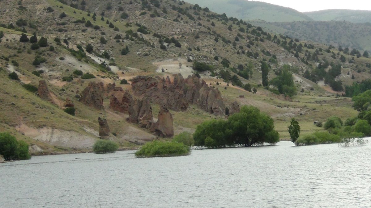 Bir köy tamamen sular altında kaldı