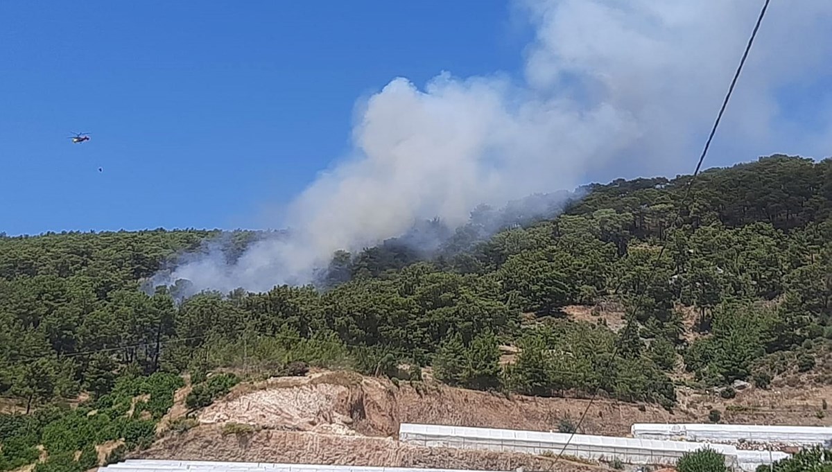 Kumluca'da orman yangını çıktı
