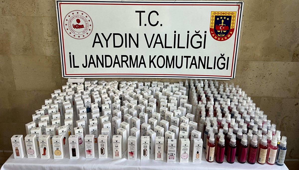 Aydın'da taklit parfüm ele geçirildi