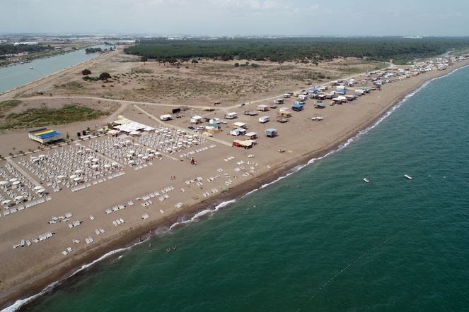 antalya, aksu sahili, aksu çardak evler, kumköy sahili çardak evler