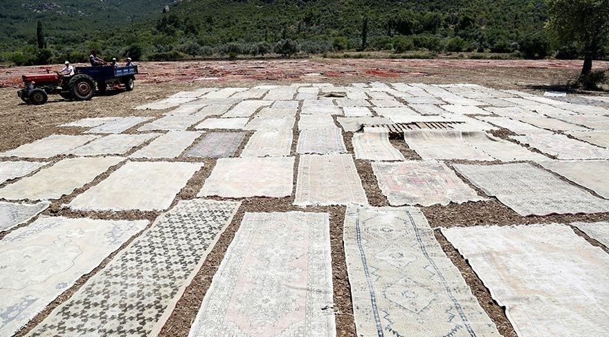 antalya halı tarlaları, halıların pastelleşmesi, döşemealtı