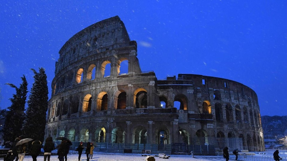 roma, italya, italya roma kar, roma hava durumu